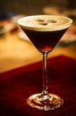 Coffee espresso cream martini cocktail drink glass