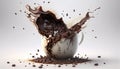 Coffee Explosion. Generative AI Royalty Free Stock Photo