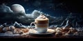 Coffee Fantasy - Wide Shot - Milk Foam - High Resolution