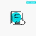 Coffee, Financial, Market, News, Newspaper, Newspapers, Paper turquoise highlight circle point Vector icon