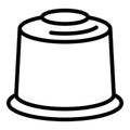 Coffee flavor pod icon, outline style