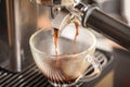 Coffee flowing into a cup Royalty Free Stock Photo