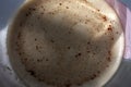 Coffee foam. Background, texture close up coffee top view Royalty Free Stock Photo