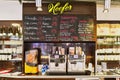 Menu Board and Coffee Machines in the iconic Hoefer Cafe chain in Germany