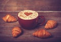 Coffee with french croissants Royalty Free Stock Photo