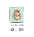 Coffee funny sticker design