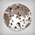 Coffee globe background Royalty Free Stock Photo