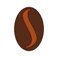 Coffee grain isolated icon
