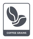 coffee grains icon in trendy design style. coffee grains icon isolated on white background. coffee grains vector icon simple and Royalty Free Stock Photo