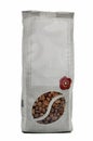 Coffee in grains in a package