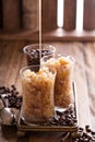 Coffee granita in small glasses Royalty Free Stock Photo