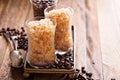 Coffee granita in small glasses Royalty Free Stock Photo
