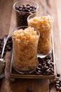 Coffee granita in small glasses Royalty Free Stock Photo