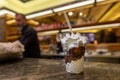 Coffee Granita with whipped cream in Rome Italy Royalty Free Stock Photo