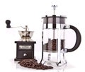 Coffee grinder and cafetiere Royalty Free Stock Photo