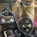 Coffee grinder and engine gear Royalty Free Stock Photo