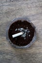 Coffee ground ashtray Royalty Free Stock Photo