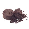 Coffee grounds isolated on white Royalty Free Stock Photo