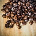 Coffee on grunge wooden background