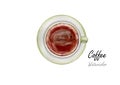 Coffee .Hand drawn watercolor painting on white background ,Vector illustration Royalty Free Stock Photo