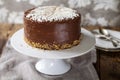Coffee and hazelnut cake Royalty Free Stock Photo