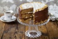Coffee and hazelnut cake Royalty Free Stock Photo