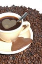 Coffee with heart Royalty Free Stock Photo