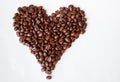 Coffee beans heart Royalty Free Stock Photo