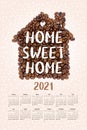 Coffee Home Sweet Home - calendar 2021
