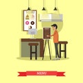 Coffee house, cafe, shop concept vector illustration in flat style.