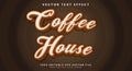 Coffee House editable text effect Royalty Free Stock Photo