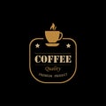 Coffee house-shop. Black background. Vector illustration