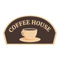 Coffee house signboard icon cartoon vector. Bakery store