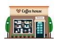 Coffee house store front Royalty Free Stock Photo