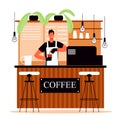 Coffee House Vector Illustration Royalty Free Stock Photo