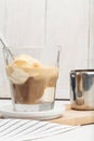 coffee with ice cream, affogato Royalty Free Stock Photo