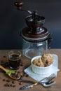 Coffee ice cream recipe, Homemade dessert idea Royalty Free Stock Photo