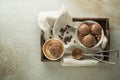 Coffee ice cream with chocolate