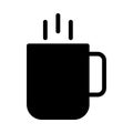 Coffee vector glyph flat con Royalty Free Stock Photo