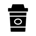Coffee vector glyph flat  icon Royalty Free Stock Photo