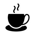 Coffee vector glyph flat  icon Royalty Free Stock Photo