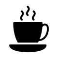 Coffee vector glyph flat  icon Royalty Free Stock Photo