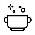 Coffee vector thin line icon Royalty Free Stock Photo