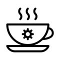 Coffee vector thin line icon Royalty Free Stock Photo