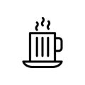Coffee vector thin line icon Royalty Free Stock Photo
