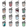 Coffee Icons Royalty Free Stock Photo