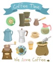 Coffee Icons Royalty Free Stock Photo