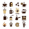 Coffee icons set