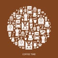 Coffee icons set