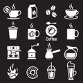 Coffee icons set Royalty Free Stock Photo